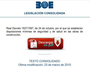 Descargar Decreto 1627/1997